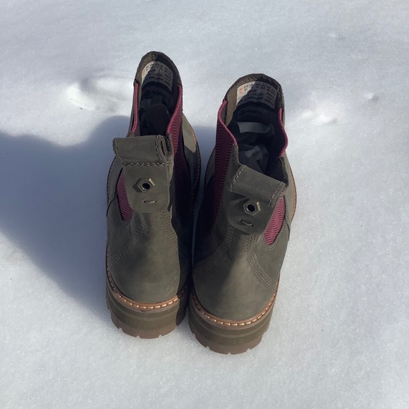 Timberland Women's Waterproof Leather Chelsea Boots Olive Green Size 9.5 - Picture 6 of 8